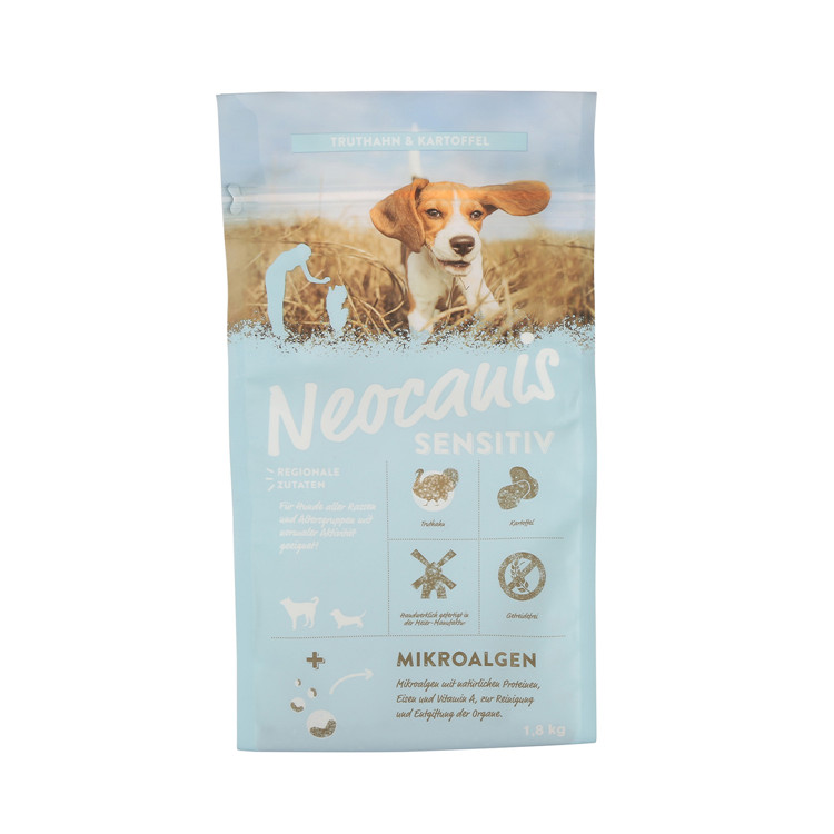Подгонянная сумка для упаковки кормов для домашних животных 1,8 кг, пригодная для повторного использования, для лакомства для собак