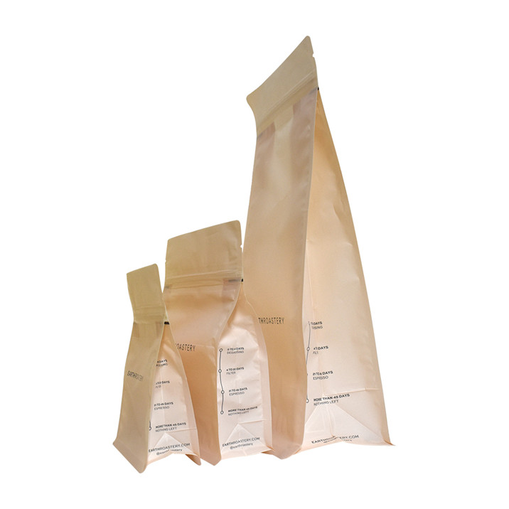 Пользовательский печатный пластиковый пакет для кофе с плоским дном