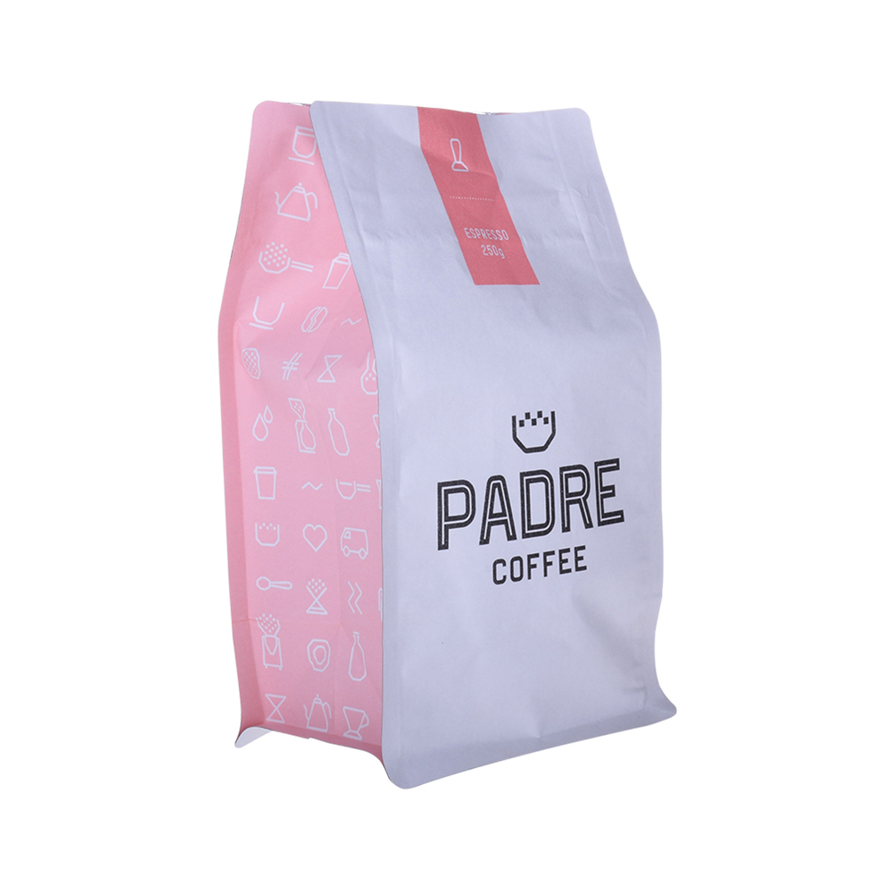 Термоупаковка изготовленная на заказ компостируемая сумка для кофе с плоским дном с оловянной стяжкой
