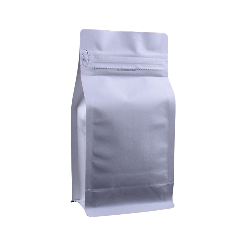 Пакетик для кофе в зернах 1 фунт металлизированной белой крафт-бумаги
