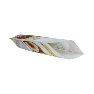 Упаковка еды 100% компостибле тепла Ресалабле высокая стоит вверх мешок Крафт мешка с дизайном логотипа