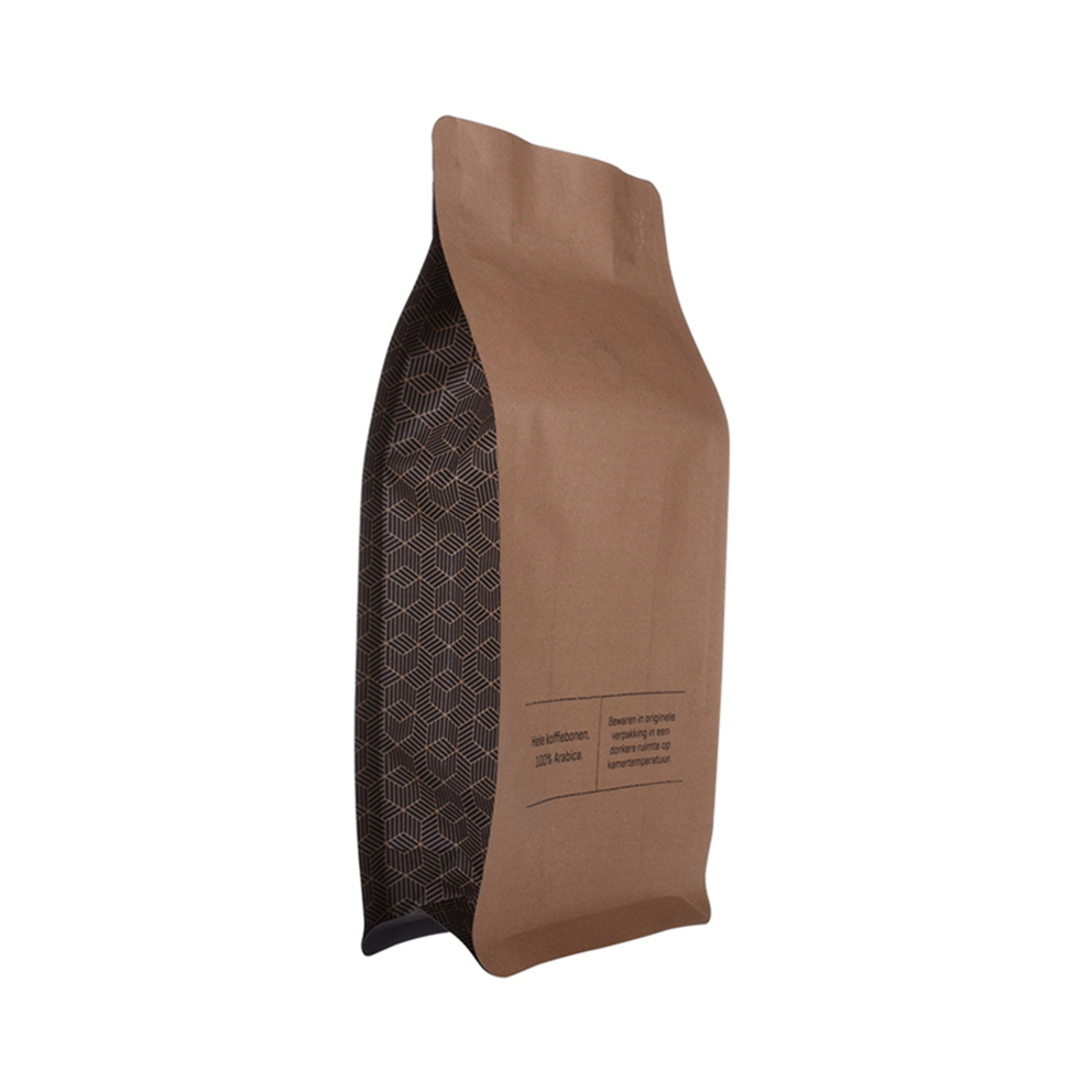 Коричневый кофейный пакетик из крафт-бумаги 250 г чайный пакетик