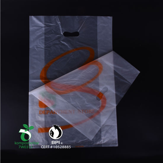 Изготовленная на заказ экологически чистая биоразлагаемая пластиковая сумка для покупок