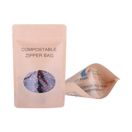 100% компостируемый биоразлагаемый пакет из крафт-бумаги для сушеных водорослей
