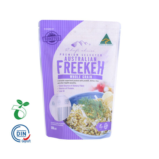 Экологичная молния Stand up PLA Food Packaging Pouch 100% биоразлагаемый пластиковый пакет
